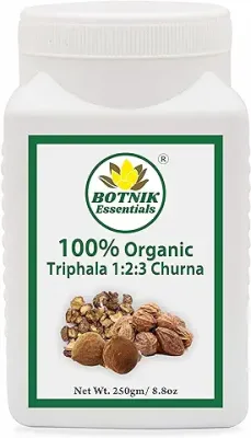 4. BOTNIK ESSENTIALS 100% Organic Triphala 1:2:3 Churna-250gm