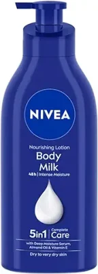 1. NIVEA Nourishing Body Milk 600ml Body Lotion | 48 H Moisturization | With 2X Almond Oil | Smooth and Healthy Looking Skin |For Very Dry Skin