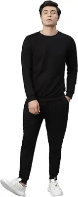 11. RIGO Round Neck Full Sleeve Terry Track Suit For Men | Regular Fit Plus Sizes Tracksuit for Men's | Co-ord Set For Men