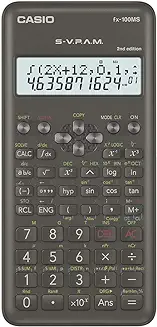 5. Casio FX-100MS 2nd Gen Non-Programmable Scientific Calculator, 300 Functions and 2-line Display, Black