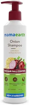 6. Mamaearth Onion Hair Fall Shampoo for Hair Growth & Hair Fall Control
