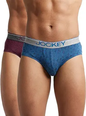 6. Jockey MC09 Men's Super Combed Cotton Printed Brief with Ultrasoft Waistband (Pack of 2_Colors & Prints May Vary)