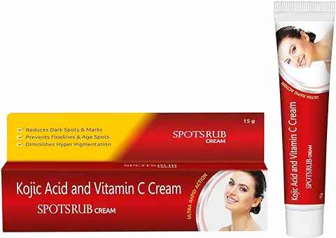 13. Leeford Spotsrub Face Cream for Women, Pack of 2 (15g Each)- with 2% Kojic Acid and Vitamin C || Helps to Remove Pimples and Dark spots