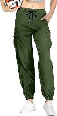 10. Floreos Women's Relaxed Fit Cargo Joggers