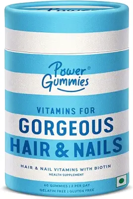11. Power Gummies Hair & Nail Vitamins with Biotin & A to E Vitamins