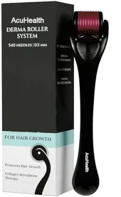 5. AcuHealth Derma Roller with 540 Titanium Micro Needles for Beard Regrowth