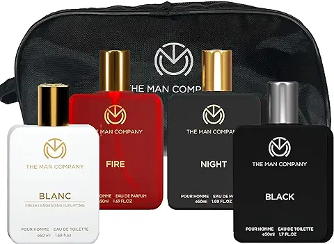 5. The Man Company Perfume Gift Set for Men 4 * 50ml- A Gentleman's Choice | Premium Long-Lasting Eau De Parfum & Eau De Toilette Body Spray For Men | For Party, Outing, Office & Date