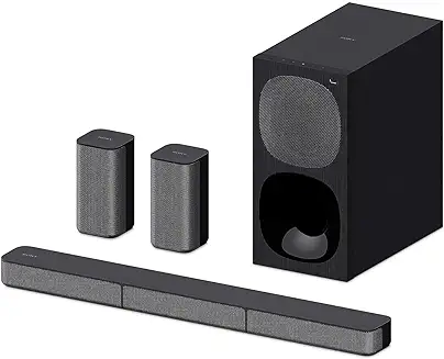 2. Sony HT-S20R Real 5.1ch Dolby Digital Soundbar for TV with subwoofer and Compact Rear Speakers, 5.1ch Home Theatre System (400W,Bluetooth & USB Connectivity, HDMI & Optical connectivity)