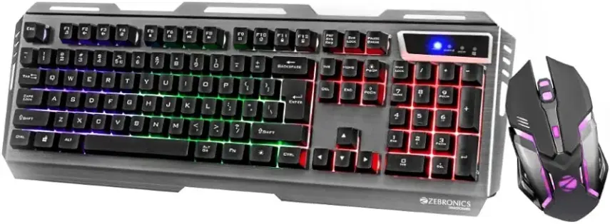 10. Zebronics Zeb-Transformer Gaming Keyboard and Mouse Combo (USB, Braided Cable)