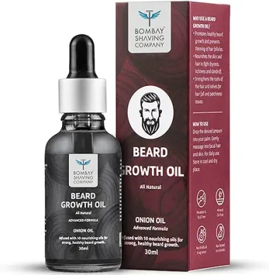 9. Bombay Shaving Company Beard Growth Onion Oil-10X Nourishing Oils For Stronger, Fluffier & Shinier Beard 30 ml | Made in India