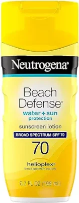 3. Neutrogena Beach Defense Water-Resistant Face & Body SPF 70 Sunscreen Lotion
