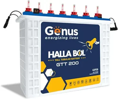3. Genus 165Ah Inverter Battery - Gtt200 Hallabol Tall Tubular With 72-Month Warranty - Best Choice For Big Home, Office & Shops - Recyclable