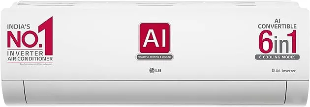 LG 0.8 Ton 3 Star AI DUAL Inverter Split AC (Copper, Super Convertible 6-in-1 Cooling, HD Filter with Anti Virus protectio...