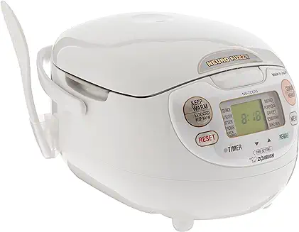 2. Zojirushi NS-ZCC10 Neuro Fuzzy Cooker, 5.5-Cup uncooked rice / 1L, White
