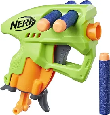 13. Nerf NanoFire Blaster, Green Single-Shot Blaster with Dart Storage, Includes 3 Elite Darts, For Kids Ages 8 and up