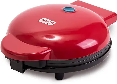 7. DASH 8" Express Electric Round Griddle for for Pancakes, Cookies, Burgers, Quesadillas, Eggs & other on the go Breakfast, Lunch & Snacks - Red