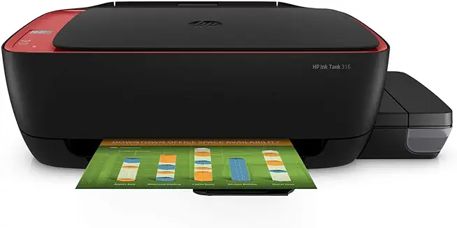 15. HP Ink Tank 316 All-in-one Colour Printer with Upto 7500 Black and 8000 Colour Pages Included in The Box - Print, Scan & Copy for Office/Home