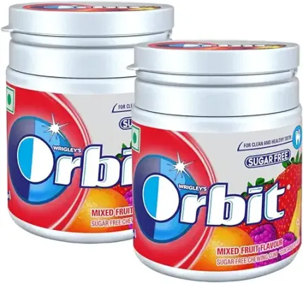 3. Orbit Mixed Fruit Chewing Gum Pot Jar, 132g (2 X 66 g)
