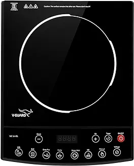 15. V-Guard VIC 1.4 EL Induction Cooktop / 1400 Watt Electric Induction cooker with 7 Power Levels