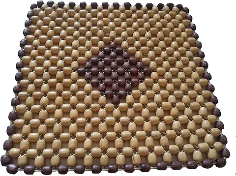 7. Q1 Beads SBeige Wooden Beads Acupressure Mat Car Beads Seat Cover