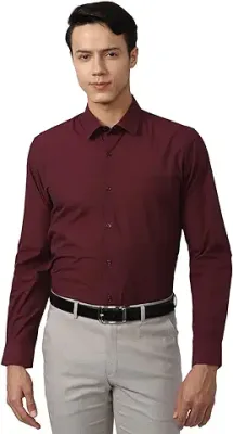 14. Peter England Men's Regular Fit Shirt