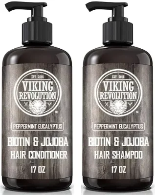 3. Viking Revolution Biotin Mens Shampoo and Conditioner Set