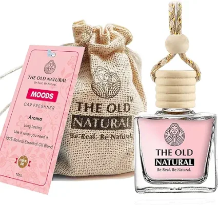 9. The Old Natural Car Perfumes with Essential Oils Fragrance in Glass bottle with Wooden Diffuser Lid