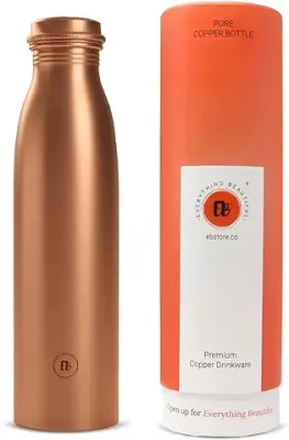 4. EB-Everything Beautiful Classic Pure Copper Water Bottle 1 Litre