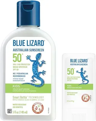 2. BLUE LIZARD Kids Mineral-Based Sunscreen Lotion and Stick Bundle - SPF 50+ - 5 oz/.5oz
