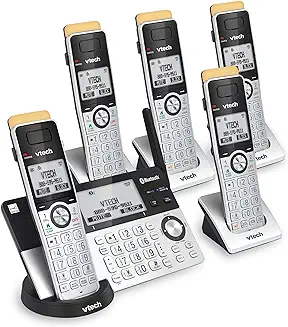 6. VTech IS8151-5 Super Long Range 5 Handset DECT 6.0 Cordless Phone for Home with Answering Machine