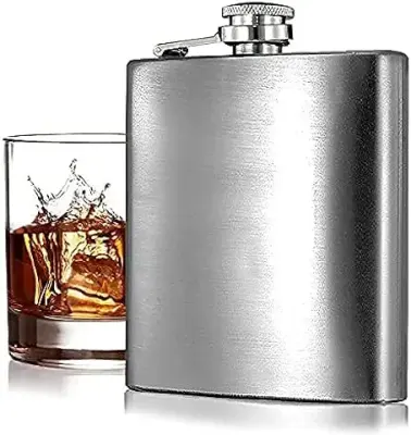 10. WindSun Stainless Steel 10 Oz (300 ML) Liquor Hip Flask and Wine Whiskey Vodka Alcohol Drinks Pocket Bottle for Men Women