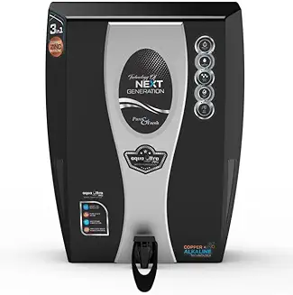 12. AQUAULTRA Aqua Ultra Pro Copper +Zinc+ Alkaline 13-L Ro+Uv Water Filter Purifier Black For Home, Kitchen Fully Automatic Uf+Tds Controller