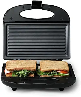 1. Prestige PGMFB 800 Watt Grill Sandwich Toaster with Fixed Grill Plates, Black