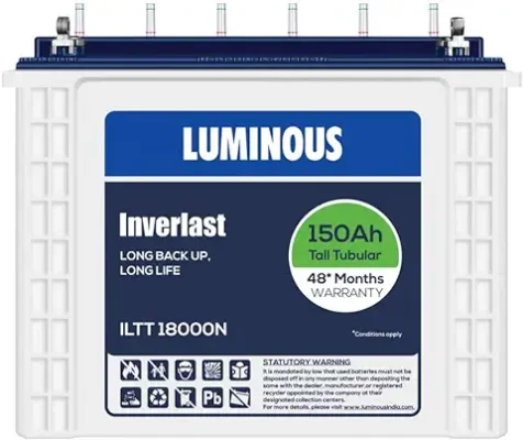 10. Luminous ILTT 18000N 150Ah Tubular Battery