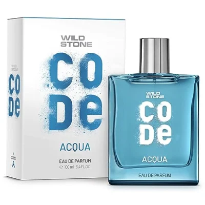 8. Wild Stone CODE Acqua Eau De Parfum for Men, 100ml|Luxury Long Lasting Fragrance|Fresh, Sparkling & Energising Premium Perfume for Men