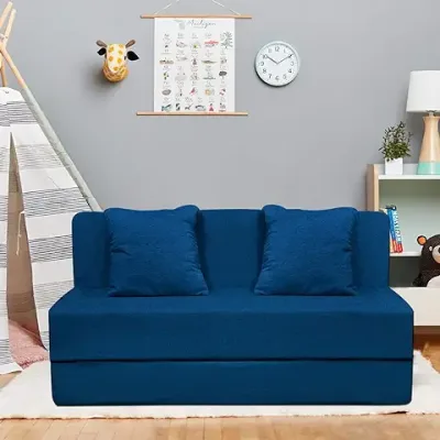 12. TRENDY VIBES-Folding Sofa Cum Bed with Cushion for Home & Living Room
