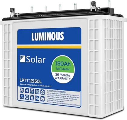 11. Luminous LPTT12150L Solar Tall Tubular Inverter Battery