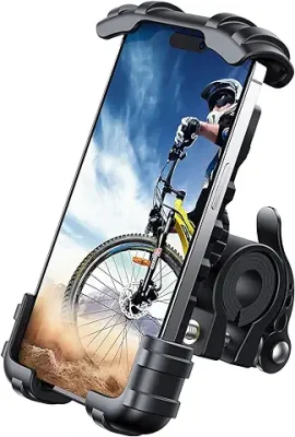2. Lamicall Bike Phone Holder, Motorcycle Phone Mount - Motorcycle Handlebar Cell Phone Clamp, Scooter Phone Clip for iPhone 15 Pro Max/Plus, 14 Pro Max, S9, S10 and More 4.7" to 6.8" Smartphones