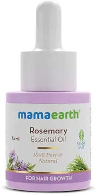 12. Mamaearth Rosemary Essential Oil for Hair Growth - 15 ml | 100% Pure & Natural | Undiluted | For Hair Fall Control & Hair Strengthening