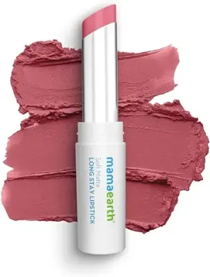 9. Mamaearth Soft Matte Long Stay Lipsticks with Jojoba Oil & Vitamin E for 12 Hour Long Stay - 04 Berry Nude - 3.5 g