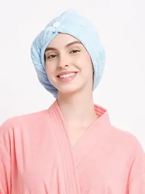4. Cortina Microfiber Hair Towel Cap