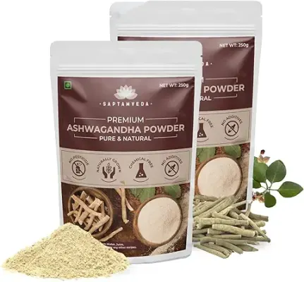 9. SAPTAMVEDA Premium Ashwagandha Powder (500Gm)