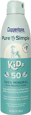 12. Coppertone Pure and Simple Kids Sunscreen Spray SPF 50