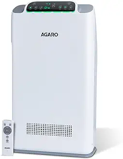 8. AGARO Imperial Air Purifier For Home, Bedroom, Green True HEPA Filter H14, Removes 99.99% Pollutants, Bacteria, Virus & PM 0.1 Particles, 7 Stage Filtration, Covers 400 Sq ft, 8500 Hrs Filter Life