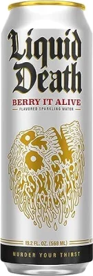 Best Flavored Sparkling: Liquid Death Berry It Alive Sparkling Water