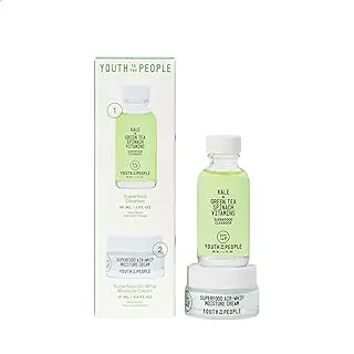 Youth To The People Daily Skin Health Youth Stack - Travel Size Superfood Cleanser (1oz) + Air-Whipped Moisture Cream (15m...