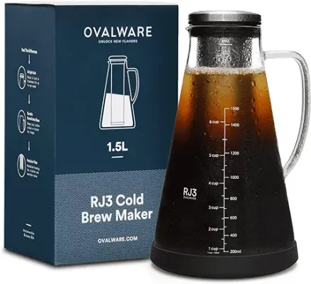 11. ovalware Airtight Cold Brew Iced Coffee Maker Pitcher