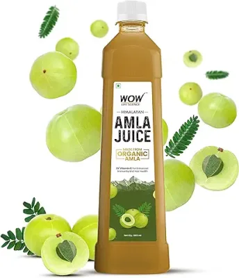 7. WOW Life Science Himalayan Amla Juice - 1L | 2X vitamin C | Made with 100% Organic Amlas | Cold Pressed Herbal Juice | Boosts Immunity, Improves Digestion & Metabolism, Promotes Healthy Hair & Skin