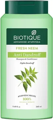 5. Biotique Fresh Neem Anti Dandruff Shampoo and Conditioner