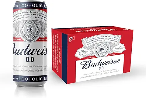 7. Budweiser 0.0 Non Alcoholic Beer Pack of 6, 6 X 330ml